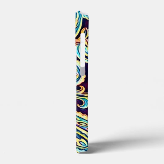 ブルーアンドイエロードリームヴィンテージペイズリー Case-Mate iPhoneケース (裏面 / 左)