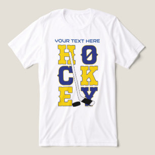 ブルーアンドイエローホッケースポーツスピリット衣服 トライブレンドＴシャツ