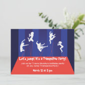 ブルーアンドオレンジトランポリンパーティの招待状 招待状 (スタンド正面)