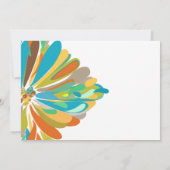 ブルーアンドグリーンキク結婚式招待状 招待状 (裏面)