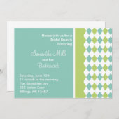 ブルーアンドグリーンダイヤモンド招待状 招待状 (正面/裏面)