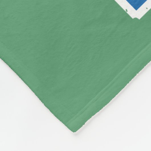 ブルーアンドグリーンテニスコート動揺してスタイル フリースブランケット (角)