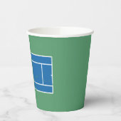 ブルーアンドグリーンテニスコート動揺してスタイル 紙コップ (左)