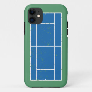 ブルーアンドグリーンテニスコート動揺してスタイル iPhone 11 ケース