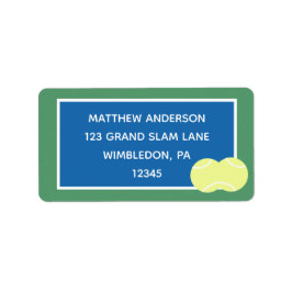 ブルーアンドグリーンテニスコート差出人住所 ラベル