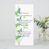 ブルーアンドグリーンバタフライつる植物結婚式 プログラム (スタンド正面)