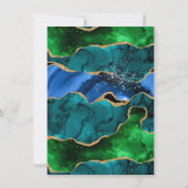 ブルーアンドグリーンピーコックアゲート誕生日 サンキューカード (裏面)