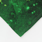 ブルーアンドグリーンピーコックフェイクグリッターアゲート フリースブランケット (角)