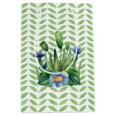 ブルーアンドグリーンフローラ園 ミディアムペーパーバッグ (正面)