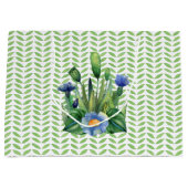 ブルーアンドグリーンフローラ園 ラージペーパーバッグ (正面)