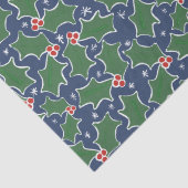 ブルーアンドグリーンホリークリスマスティッシュペーパー 薄葉紙 (詳細)