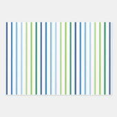 ブルーアンドグリーンボーイズ誕生日 ラッピングペーパーシート (正面3)