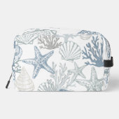 ブルーアンドグレースターフィッシュシーシェルビーチイデザイン ドップキット (裏面)