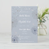 ブルーアンドグレーダンデロンパフスブライダルシャワー 招待状 (スタンド正面)