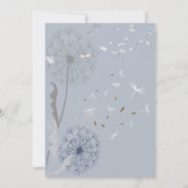 ブルーアンドグレーダンデロンパフスブライダルシャワー 招待状 (裏面)