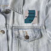 ブルーアンドグレーホ誇りを持ったメスクールパパ 缶バッジ (インサイチュ)