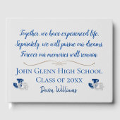 ブルーアンドグレーメモリーズ引用文 ゲストブック (正面)