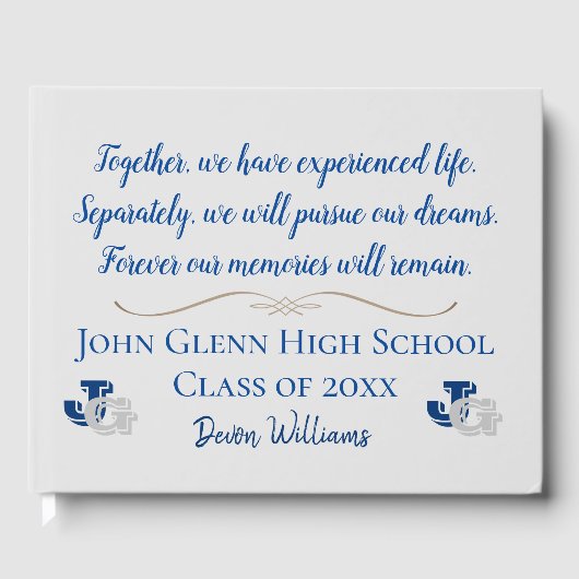 ブルーアンドグレーメモリーズ引用文 ゲストブック (正面)