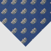 ブルーアンドゴールデンハヌカー（ユダヤ教）メノラー 薄葉紙 (詳細)