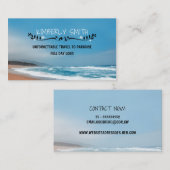 ブルーアンドサンディビーチ お洒落 名刺 (正面/裏面)