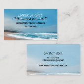 ブルーアンドサンディビーチ お洒落 名刺 (正面/裏面)