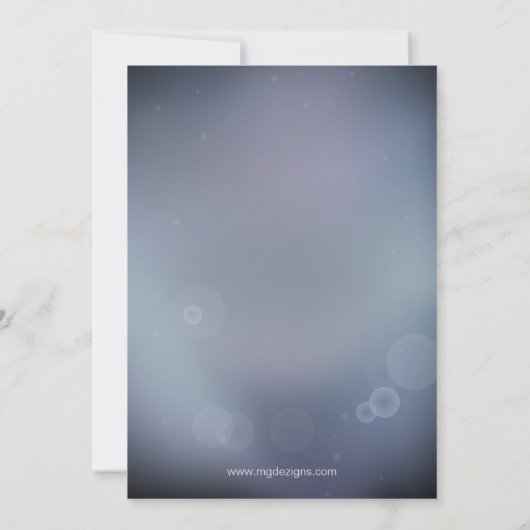 ブルーアンドシルバーウィンターブライダルシャワー招待状 招待状 (裏面)