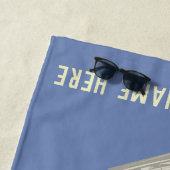 ブルーアンドタンポンパーソナライズされたトゥーンボートビーチタオル ビーチタオル (インサイチュ)