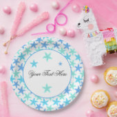 ブルーアンドターコイズヒトデ ペーパープレート (パーティー)