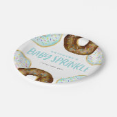 ブルーアンドチョコレートスプレッセルドーナツベビースプレッセル ペーパープレート (アングル)