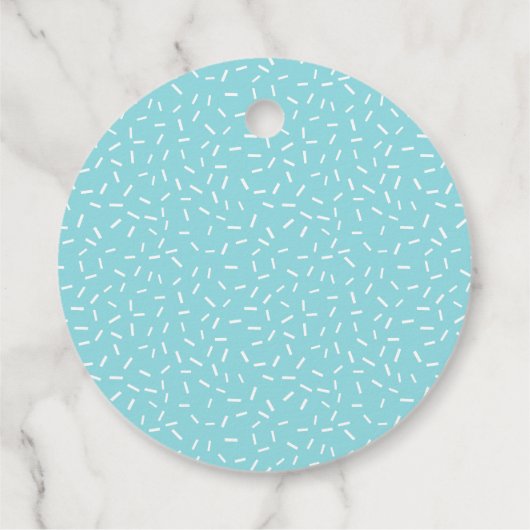 ブルーアンドチョコレートドーナツ誕生日パーティーありがとう フェイバータグ (裏面)