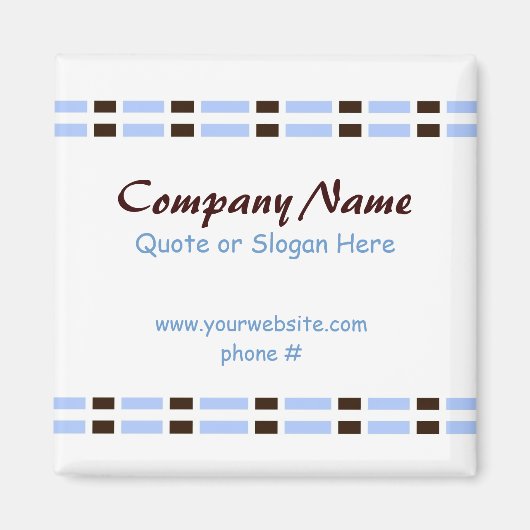 ブルーアンドチョコレートリンクオフィスデザイン マグネット (正面)