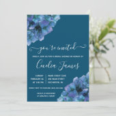ブルーアンドパープルアジランゲアブライダルシャワー 招待状 (スタンド正面)
