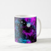 ブルーアンドパープル銀河系宇宙マグ コーヒーマグカップ (正面右)