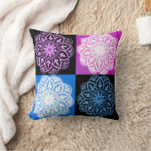 ブルーアンドピンクアポップ・アートのートドリー装飾用クッション クッション (ブランケット)