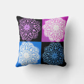 ブルーアンドピンクアポップ・アートのートドリー装飾用クッション クッション (裏面)