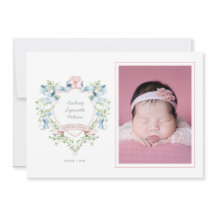 ブルーアンドピンクグランドミレニアルリボンクレストベビー