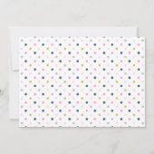 ブルーアンドピンクタッセルガーランド誕生日パーティー 招待状 (裏面)