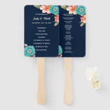 ブルーアンドピンクフローラ結婚式 プログラム