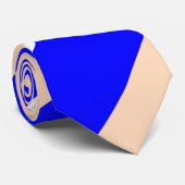 ブルーアンドピーチブロードレジメンタルストライプ ネクタイ (ロール)