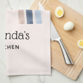 ブルーアンドピーチレインボホデザイン キッチンタオル (四つ折り)