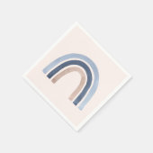 ブルーアンドピーチレインボホデザイン スタンダードカクテルナプキン (角)