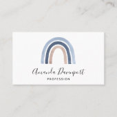 ブルーアンドピーチレインボホデザイン 名刺 (正面)