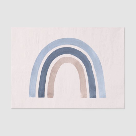 ブルーアンドピーチレインボホデザイン 薄葉紙 (正面)