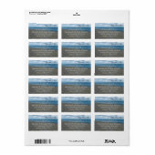 ブルーアンドブラウンサンズ～ビーチ結婚式 ラベル (フルシート)