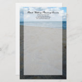 ブルーアンドブラウンサンズ~ビーチ結婚式 便箋 (正面/裏面)