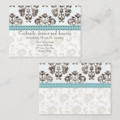 ブルーアンドブラウンダマスクウェディング披露宴Ca エンクロージャーカード (正面/裏面)