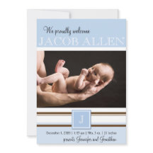 ブルーアンドブラウンモノグラムボーイベビー発表