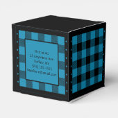 ブルーアンドブラックのクラシックなバッファローチェック柄 フェイバーボックス (裏面サイド)