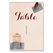 ブルーアンドブルゴーニュ旅行 テーブルナンバー (裏面)