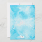 ブルーアンドベビーポップ・アートのシャワーの準備ができている 招待状 (裏面)